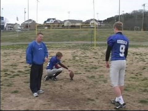 How to Kick a Field Goal in Football : Soccer Style Vs. Toe Poking Kicking in Football
