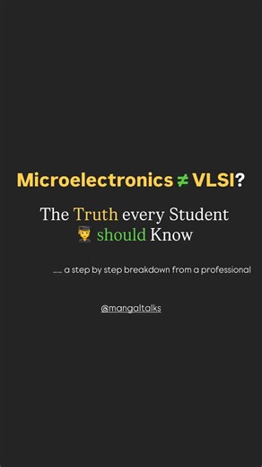 Concussed 🧐between microelectronics and VLSI ? Then check this out #chipdesign