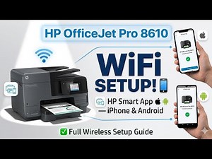 How to Setup HP Officejet Pro 8610 printer with a phone or iPhone via Wi-Fi network (HP Smart App).