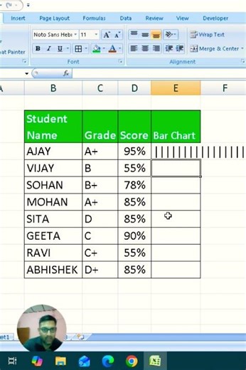 Progress Chart In Excel #excel #exceltips