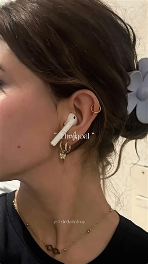 This ear stack is giving rich aesthetic vibes 💖link in the pinned comment 🔗