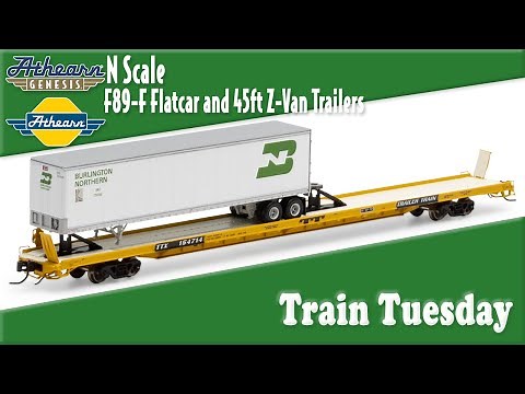 Train Tuesday 03/18/25: Athearn Genesis N Scale F89-F TOFC Flat Car and 45ft Fruehauf Z-Van Trailer