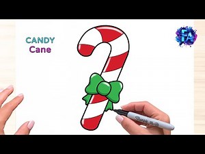 How to Draw a Candy Cane | Easy Drawing