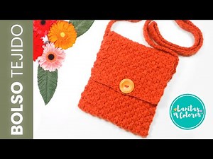 🌺 Bolso tejido a crochet o ganchillo puntada paso a paso ✅ Lanitas y Colores en español