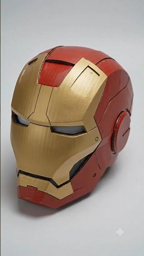 DIY Cardboard Iron Man Mask — Satisfying Marvel Scale Build #cardboardcraft #diy #crafts #papercraft