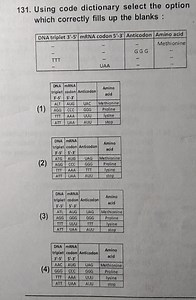 131. Using code dictionary select the option which correctly fi... | Filo