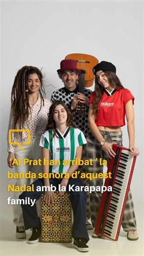 Planeta Prat on Instagram: "Avui ens ha visitat la Karapapa family al complet per presentar-nos la banda sonora d’aquest Nadal “Al Prat han arribat”, creada i interpretada per @bohemios_autorizaos 🎄✨. Ens expliquen com ha sigut aquests procès i les col·laboracions en aquest projecte tan enriquidor. Gràcies família per visitar-nos✨. Podeu escoltar l’entrevista completa al Link de la Bio.🎙️"