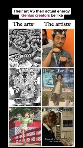Their art vs. their actual energy Genius creators be like…