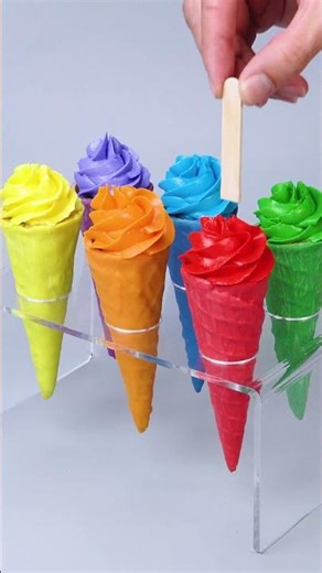 So Aesthetic 🍦 Rainbow Cone Party for Summer🌈 #Shorts