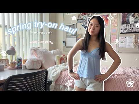 princess polly spring haul! (try-on + honest review)