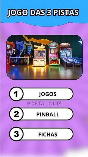 Jogo das 3 Pistas | QUIZ de Perguntas e Respostas | PORTAL QUIZ