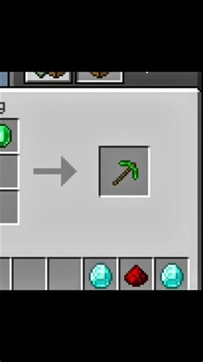 MINECRAFT SWORD PICK AXE CRAFTING MOMENT BUT EMERALD PICKAXE🤯 #minecraft #shorts