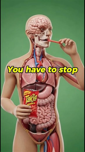 What Takis Actually Do to Your Body: A 3D Medical Animation Journey #humanbody #biology #shortsfeed