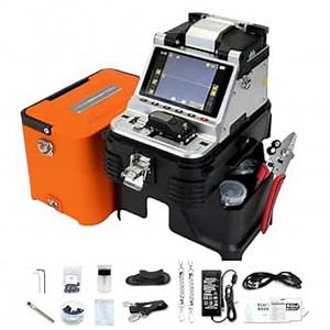 AI-20 Fiber Fusion Splicer with 6 Seconds Splicing Time Melting 15 Seconds Heating Fusion Splicer Machine Built-in VFL & OPM Function for Optical Fiber & Cable Projects