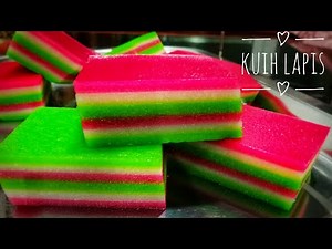 Kuih Lapis | Kue Lapis | Layered Steamed Cake | Step By Step | By Asian Food Cuisine |