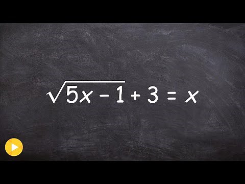 Solving a Radical Equation When You Have One Extraneous Solution