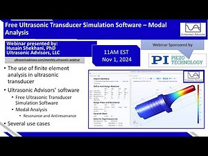 Free Ultrasonic Modal Analysis/Resonance Simulation Software/FEA