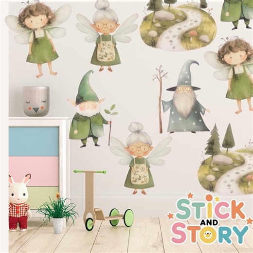40 Enchanted Forest Wall Decals| Kids Room Nursery Decor| Woodland Wall Stickers - Etsy UK