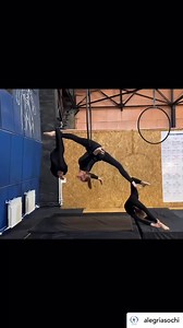 2.4K reactions · 321 shares | Incredible triple play from @alegriasochi @e_podarevskaya @ilonagymnastics_! ✨ #aerialhooptricks | Aerial Hoop Tricks | Facebook