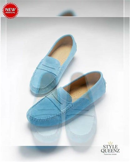 Women's Turquoise Suede Penny Driving Loafers
