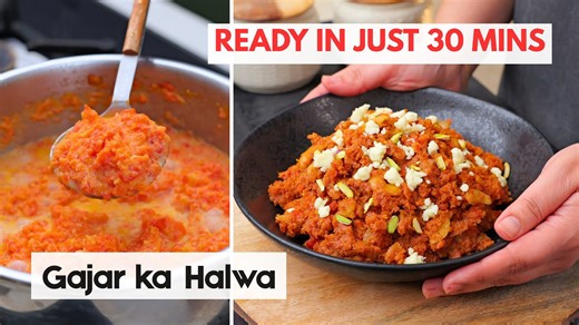 Gajar halwa in a pressure cooker: No grating needed, healthy way
