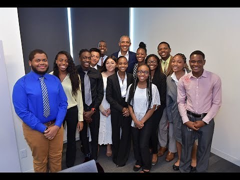 President Obama Surprises Obama Youth Jobs Corps Students in Chicago