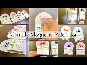 DIY Fridge Magnet Calendar 2026 | Cute Mini Calendar Making Process | Magnet Craft Idea