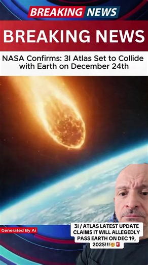 The latest update on 31 / Atlas Has it allegedly passing earth on December 19, 2025. Should we be concerned, & start to prepare?!🤯🚨 #comet #3iatlas #ufo #alien #space