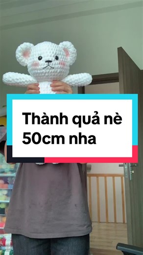 Len nhung đũa làm cưng nhỉ, mà đau tay quá bay ơi.... Bạn nào làm len màu nâu hoặc be làm siêu cưng nha, trắng cũng cưng lắm mà nhanh bẩn quá 😆 #moclen #mocthubong #mocgaubong #thietkemoc #patterncrochet #crochet #moclenhandmade