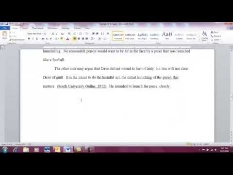 How to write a APA Style Paper for English Class