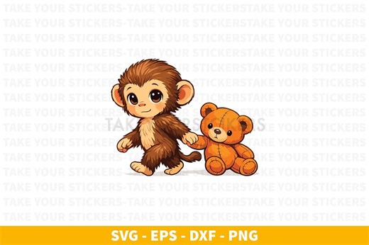 Punch Monkey SVG PNG Printable Sublimation File Download - Etsy