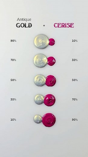 Cerise Meets Timeless Antique Gold in Perfect Harmony 😍🦨 #colormixing #paintmixing #asmr #art #colors #artvideo #painting #satisfying #foryou | Mini Art Zone