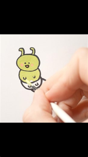 How to draw a worm 🐛 step by step Coloring #drawing #painting