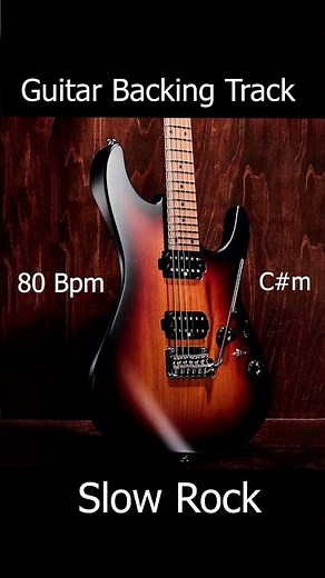 Guitar Backing Track | Slow Rock C#m 80 bpm #guitar #80bpm #music #slowrock #backingtrack