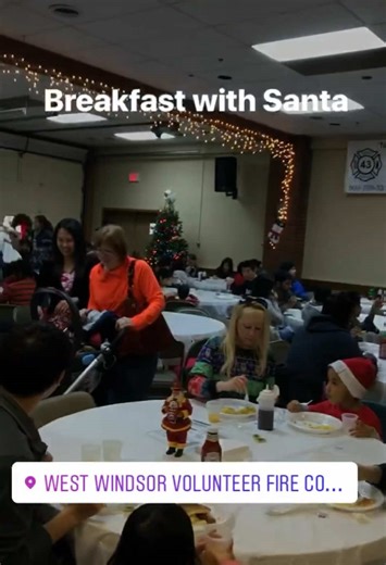 Breakfast with Santa at the West Windsor Fire Department #westwindsornj #princetonjunction #westwindsorfirefighters #breakfastwithsanta