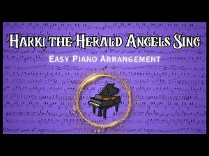 Hark! the Herald Angels Sing – Easy Piano Arrangement | Christmas Piano Visualizer