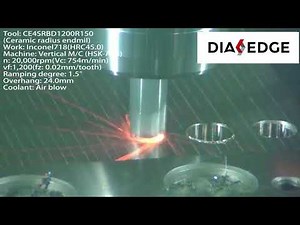 CERAMICラジアスエンドミル | ヘリカル穴あけ加工