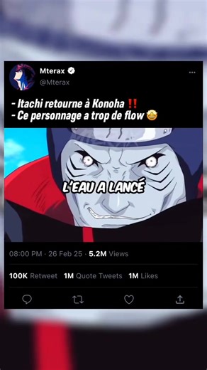 • Itachi retourne à konoha ‼️ • Ce personnage a trop de flow 🤩 | Histoire des Mangas et Animé