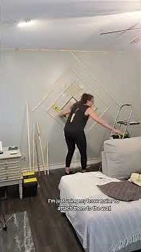 How To make an easy Diamond Accent wall! with a little bit of planning