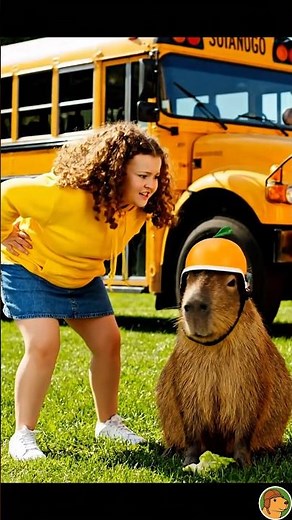 Capybara Survives Brianna’s Sticky Bus Prank! Glue Chaos on the School Trip #capybara