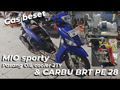 Mio sporty installs CARB PE 28 BRT + installs OIL cooler 2TY