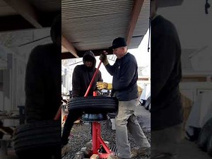 How to change trailer tire with Harbor Freight tire changer