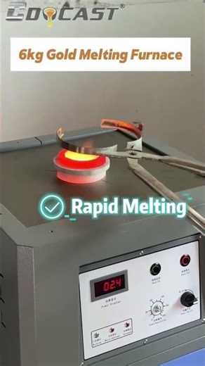High Efficiency 6kg Gold Melting Furnace Test | Fast Induction Melting Machine - CDOCAST