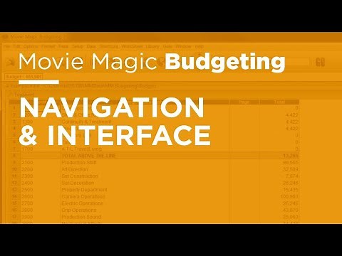 Legacy Movie Magic Budgeting - Navigation & Interface