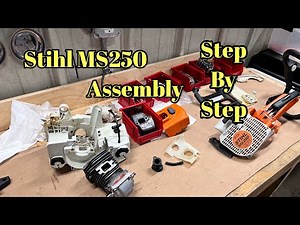 Assembling a Stihl MS250.