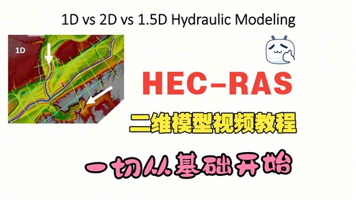 HEC-RAS二维模型视频教程 从原理到操作，详细讲解（第一讲）