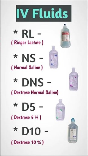 iv fluids types and uses #medical #nursing #neet