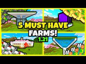5 MUST HAVE FARMS In Minecraft Bedrock 1.21! (2025!)