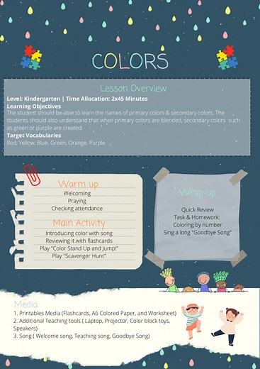 COLORS Lesson Plans - ELL'S CLASS
