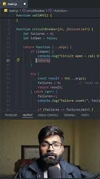 ✅ Circuit Breaker Pattern in JavaScript 🔥 #coding